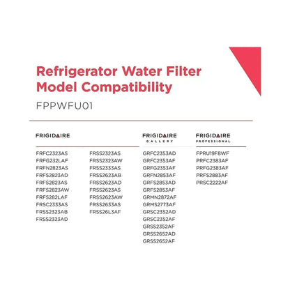 FPPWFU01 Refrigerator Water Filter Compatible with PWF-1 Frigidaire Pure Pour