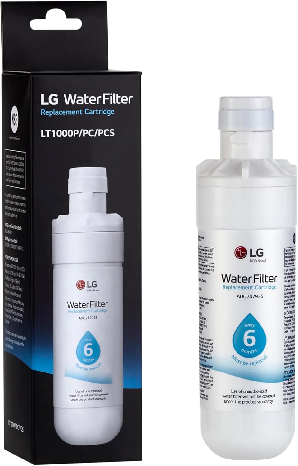 Water Refrigerator Filter For LG LT1000P